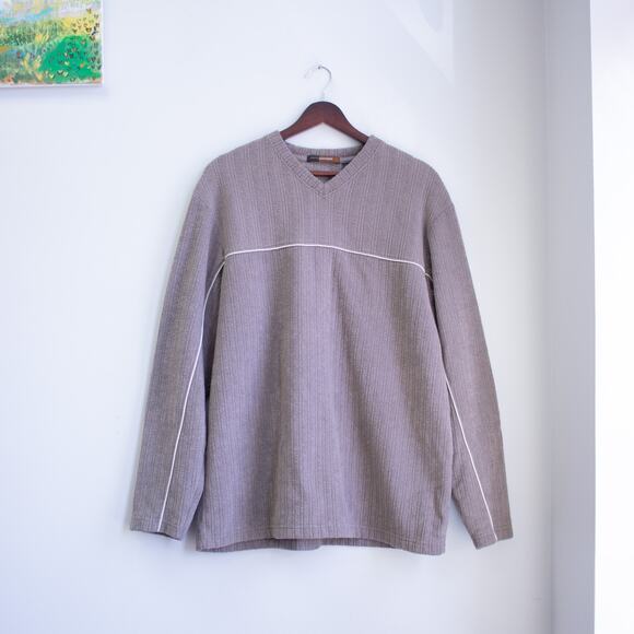 Metro Concepts Mens Large Ribbed V-Neck Sweater - Picture 1 of 8
